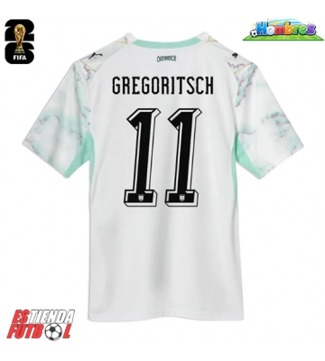Austria Michael Gregoritsch #11 Segunda Equipación Mundial 2026 Manga Corta
